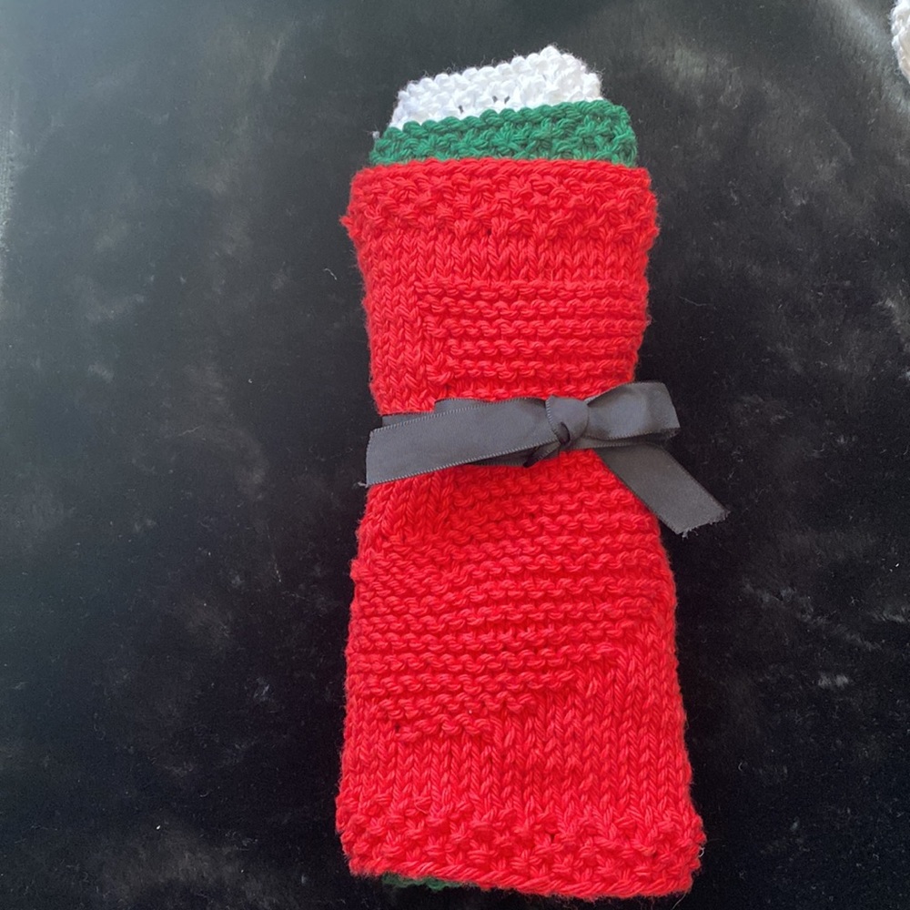 Set of 3 Christmas Dishcloths